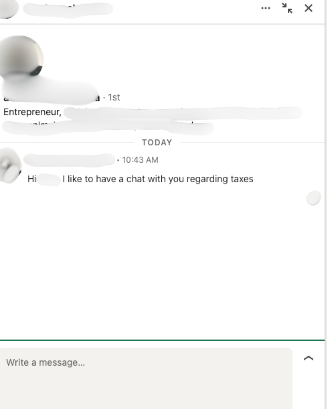 Client results screenshot
